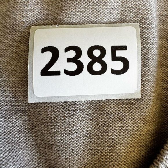 Facconable Tan Beige V-Neck Jumper Soft Minimalist Office SZ XXL #2385 - Picture 13 of 14